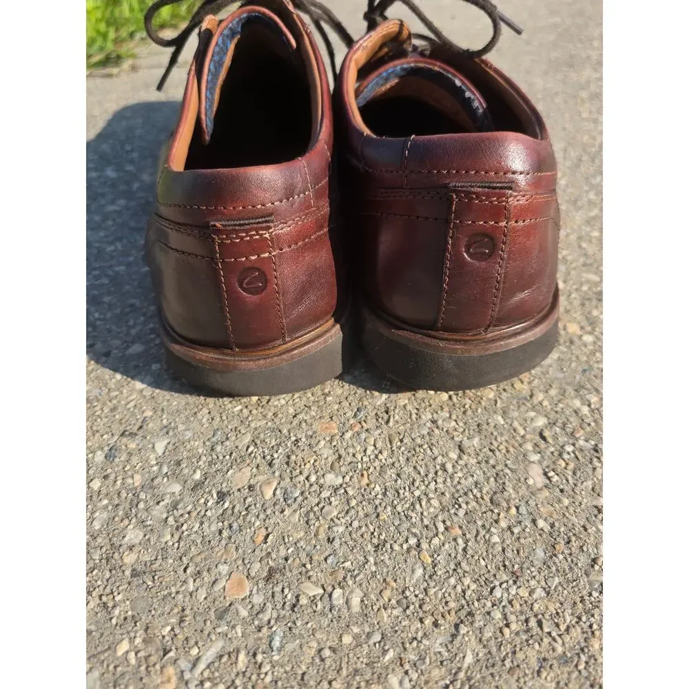 Clarks Collection Extreme Comfort Brown Leather Men's Derby Shoes Size 11